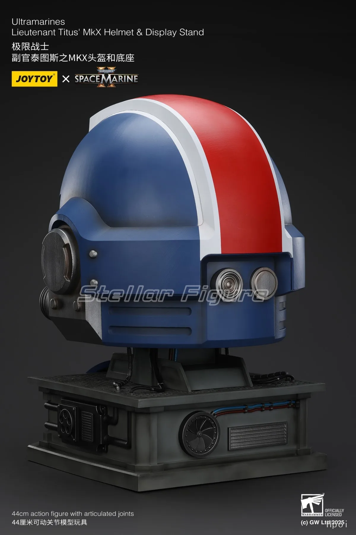 

【SF】JOYTOY Warhammer 40K 1/1 Action Figure Ultramarines Lieutenant Titus MKX Helmet Display Stand Model Toys Gifts