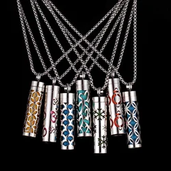 New Aromatherapy Diffuser Necklace 316L Stainless Steel Locket Perfume Essential Oil Diffuser Pendant Necklace Aroma Jewelry