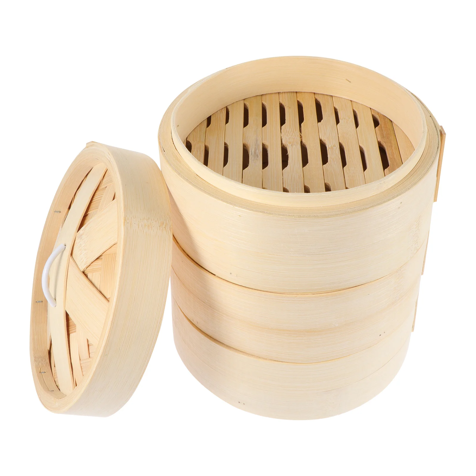 

1Set Bamboo Steamer Kitchen Food Steamer Basket for Healthy Cooking Steamed Buns Vegetable Meat Breakfast Steamers