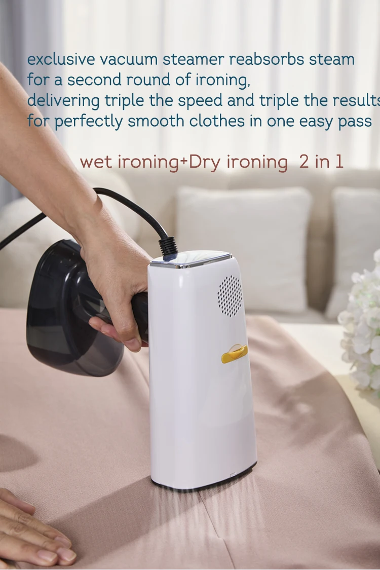 مُبخّر ملابس محمول جديد للأجهزة المنزلية مع شفط 5000Pa للكي الجاف والبخار للاستخدام الخارجي #3