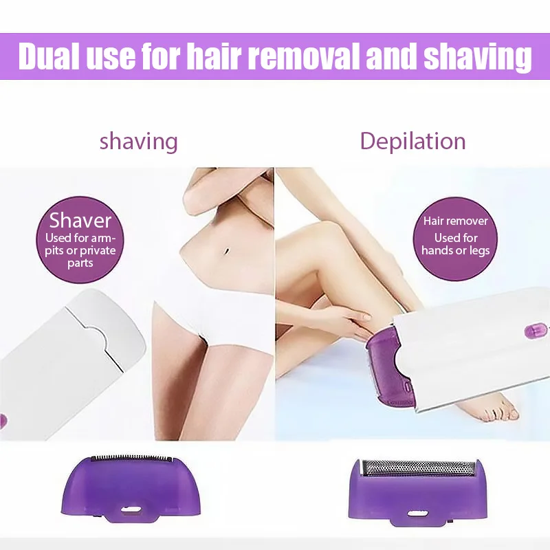 Rechargeablel Electric Painless Shaver Trimmer Safety Depilation Touch Removal for Face Arms Legs Bikini Shaver Hair Epilator image 6