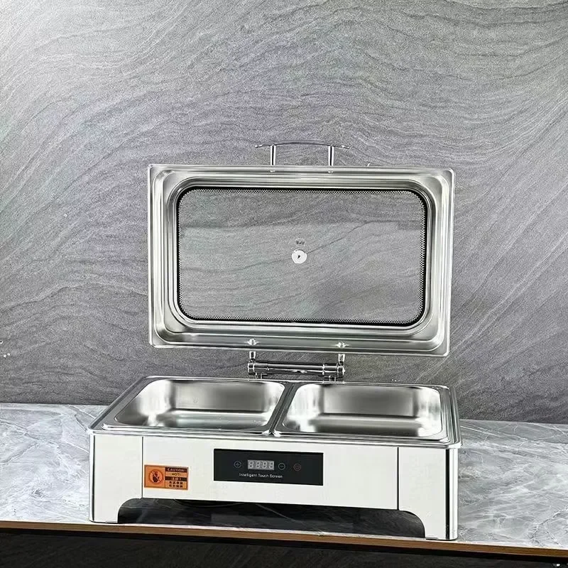 Hotel Restaurant Rectangular Chafing Dish Buffet Set Stainless Steel Food Warmers Buffet Chafing Dish