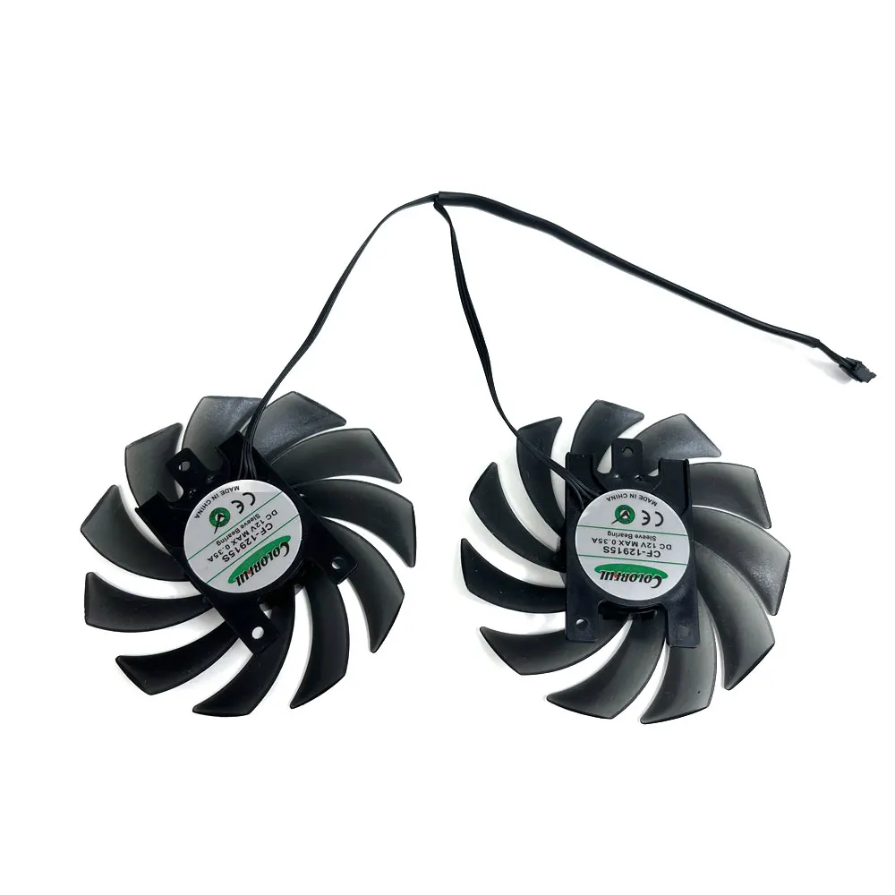 새로운 CF-12915S INNO3D GTX 2060 슈퍼 GPU 팬, 1660 TI, RTX 1660 슈퍼 블랙 골드 익스트림 비디오 카드 냉각 팬