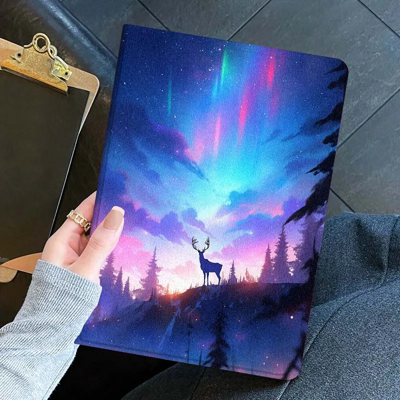 capa-aurora-cute-deer-para-ipad-pro-air-mini-11-1-2-3-4-5-6-7-7ª-geracao-129-13-79-83-m3-m4-polegadas