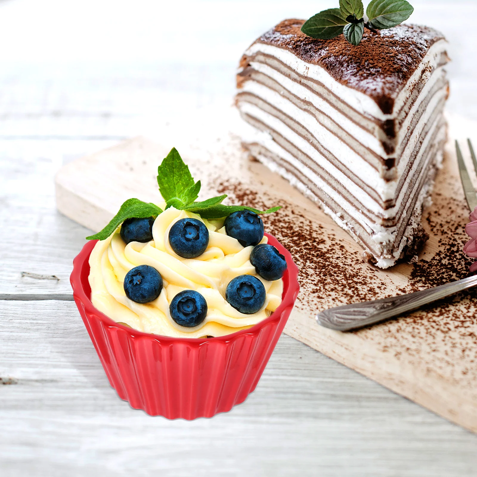 

2Pcs Ceramic Baking Ramekins Small Oven Safe Baking Bowls for Dessert Pudding Bakeware Home Ceramic Ramekins Oven Safe Bowls