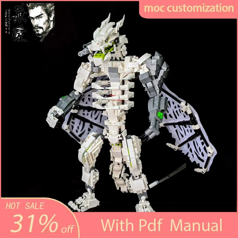 

NEW 778PCS MOC Skull Mecha Dragon Mechanical model building block creative assembly educational Kid building block toy Gift