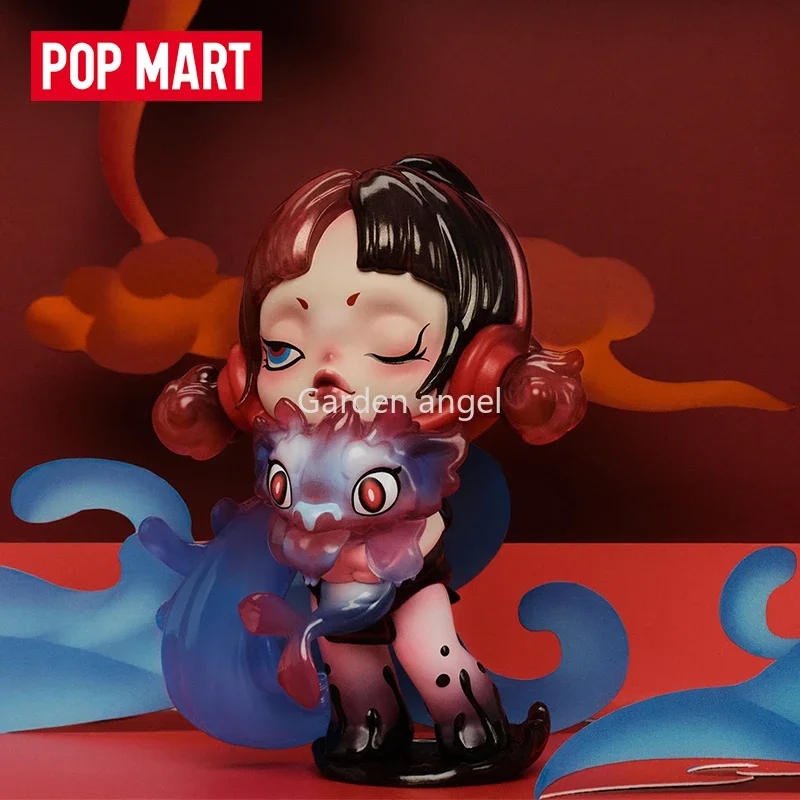 

POP MART Loong Presents The Treasure Series Blind Box Skullpanda Dimoo Cry Baby Kawaii Doll Action Figure Toy Model Mystery Box