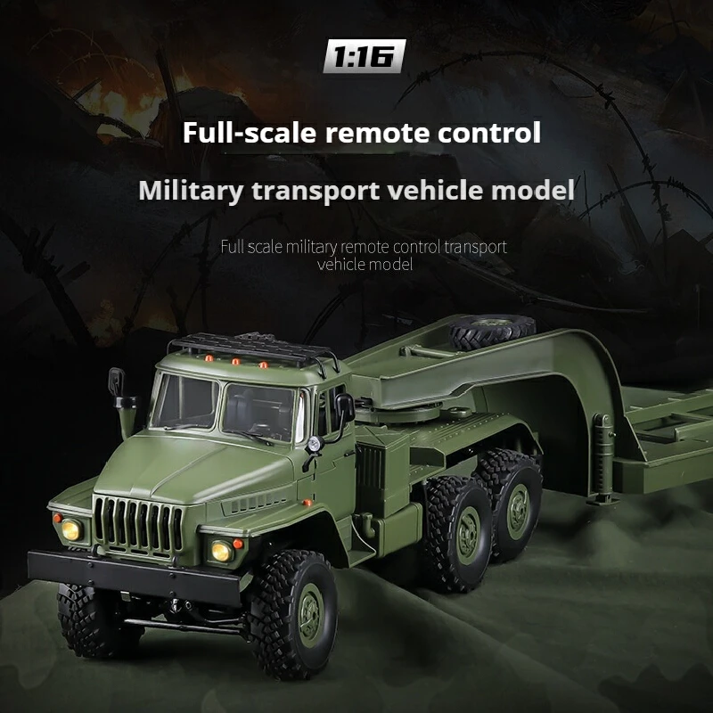 Wpl 1 16 Scale B36 3 6wd Rc Car Full Proportion Ural Trailer Remote Control Crawler Off Road Vehicle Model