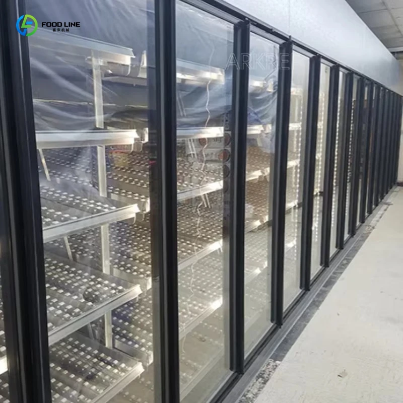 Customized Walk-in Cooler for Flower Shop, 10 Glass Doors, Easy-to-Operate Refrigerator Featuring High-Performance Compressor