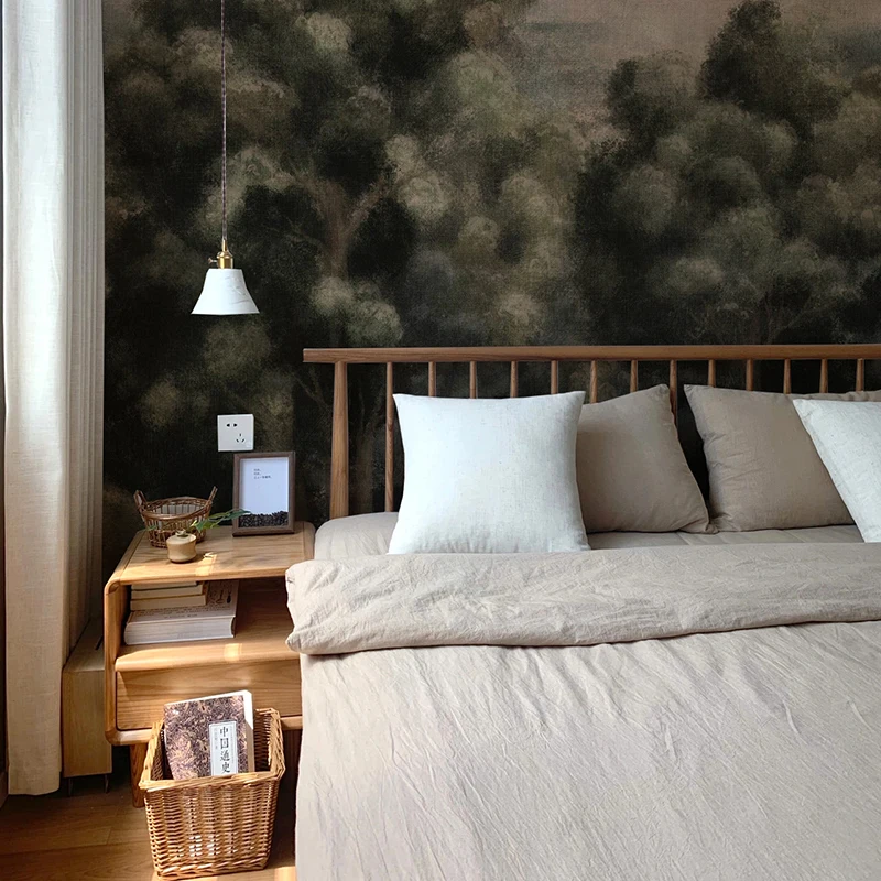custom Nordic foggy forest birds Mural Wallpapers For Living Room Kitchen Restaurant wallpaper for bedroom walls art home decor