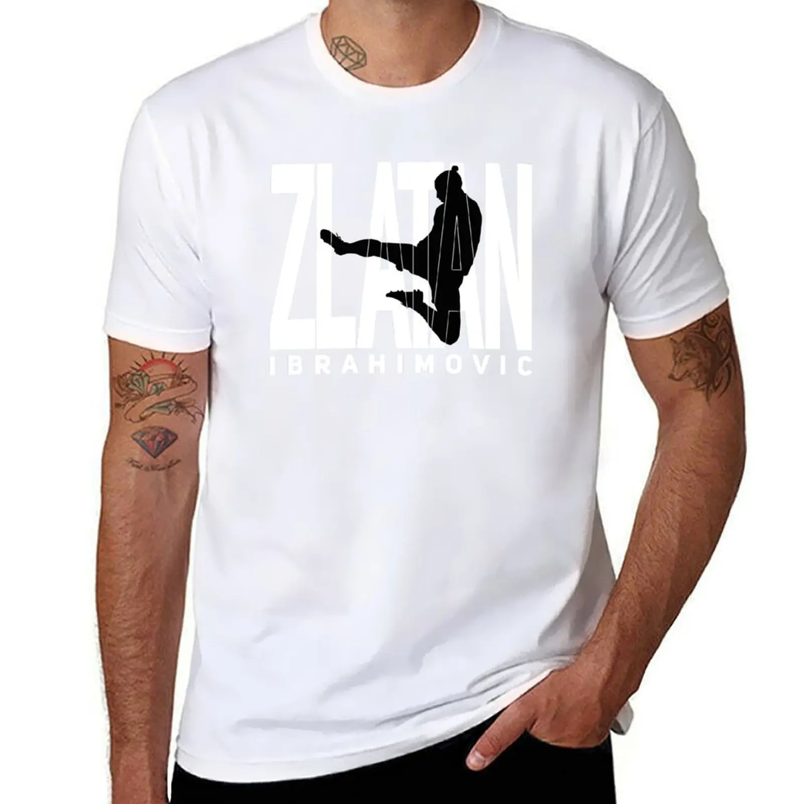 

Zlatan Ibrahimovi Silhouette T-Shirt cotton t shirt man t shirt man casual T-Shirt