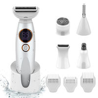 5 in1 Lady Shaver Electric Razor for Women Cordless Electric Face Shavers Eyebrow Trimmer Painless Bikini Trimmer Hair Removal