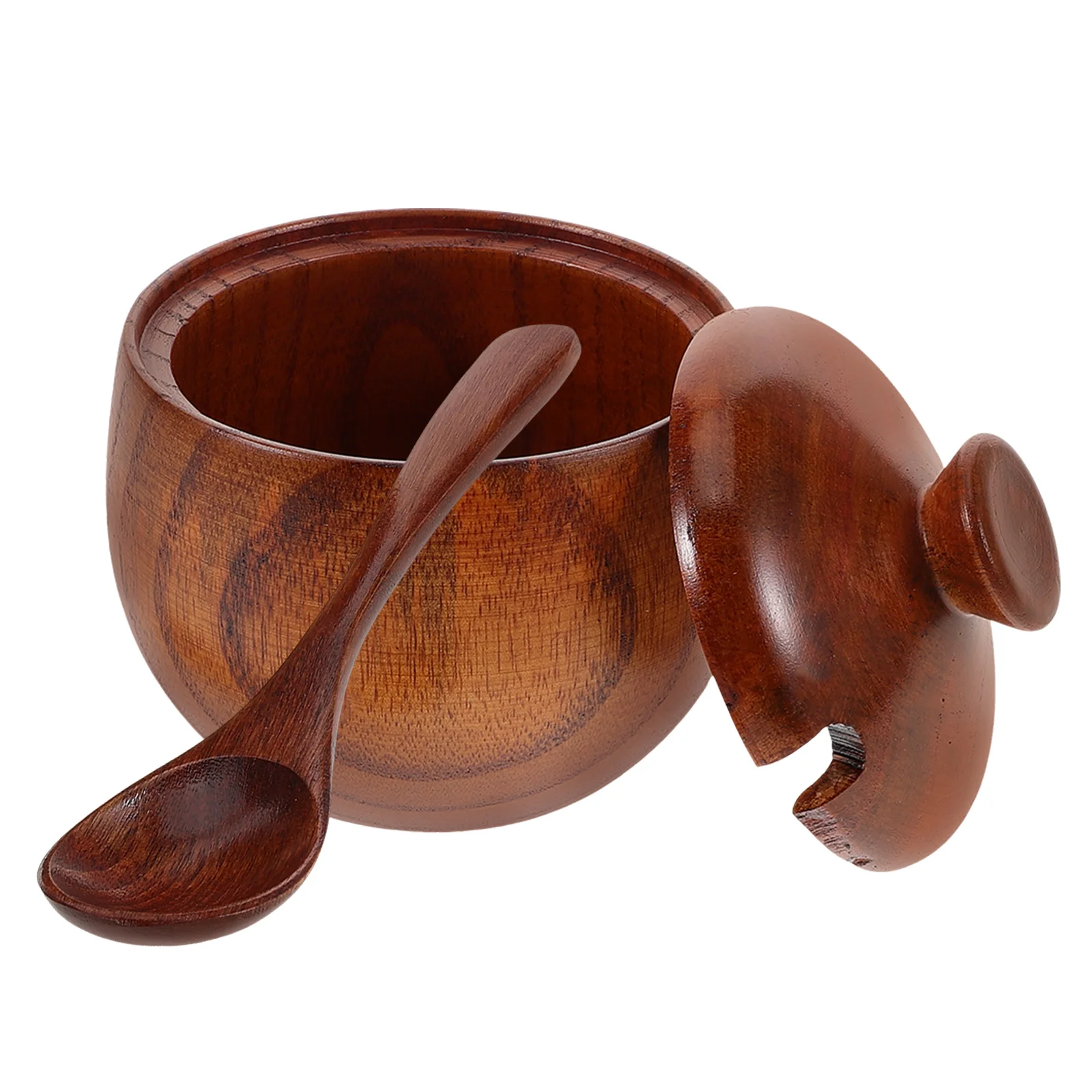 

Wooden Spice Jar Salt Container Lid Small Kitchen Canisters for Countertop Tea ganizer Storage Pepper HOLDER Wooden Seasoning