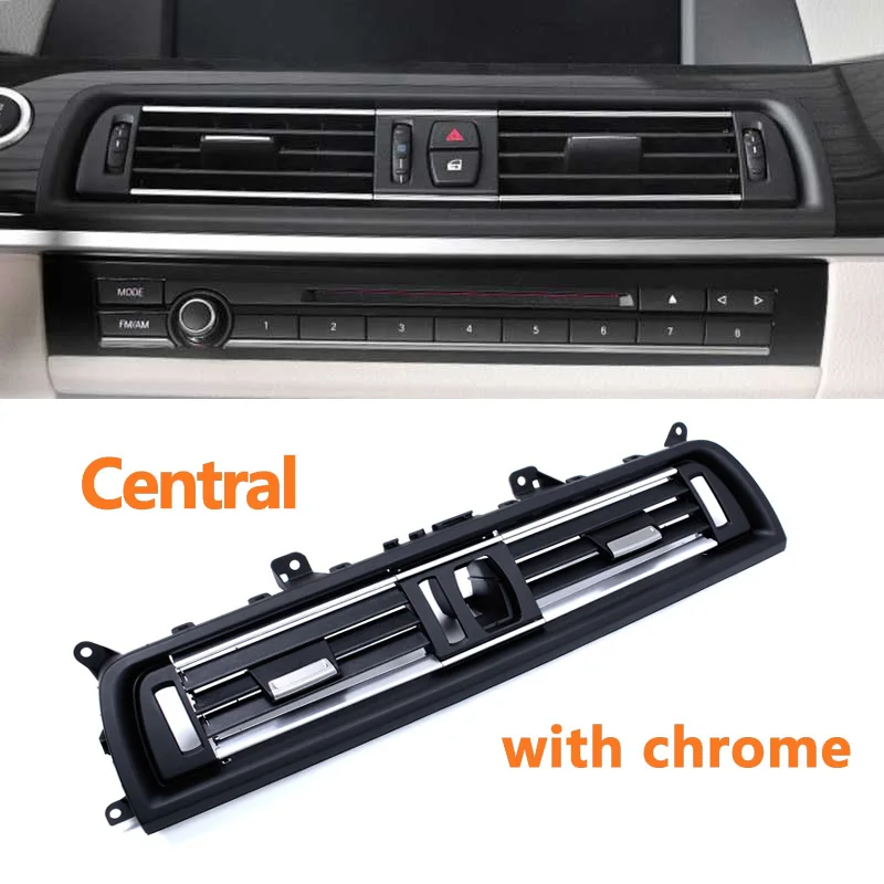 LHD RHD Front Central Left Right Rear AC Conditioner Chromed Air Vent Grille Outlet Panel For BMW 5 Series F10 F11 2010-2017