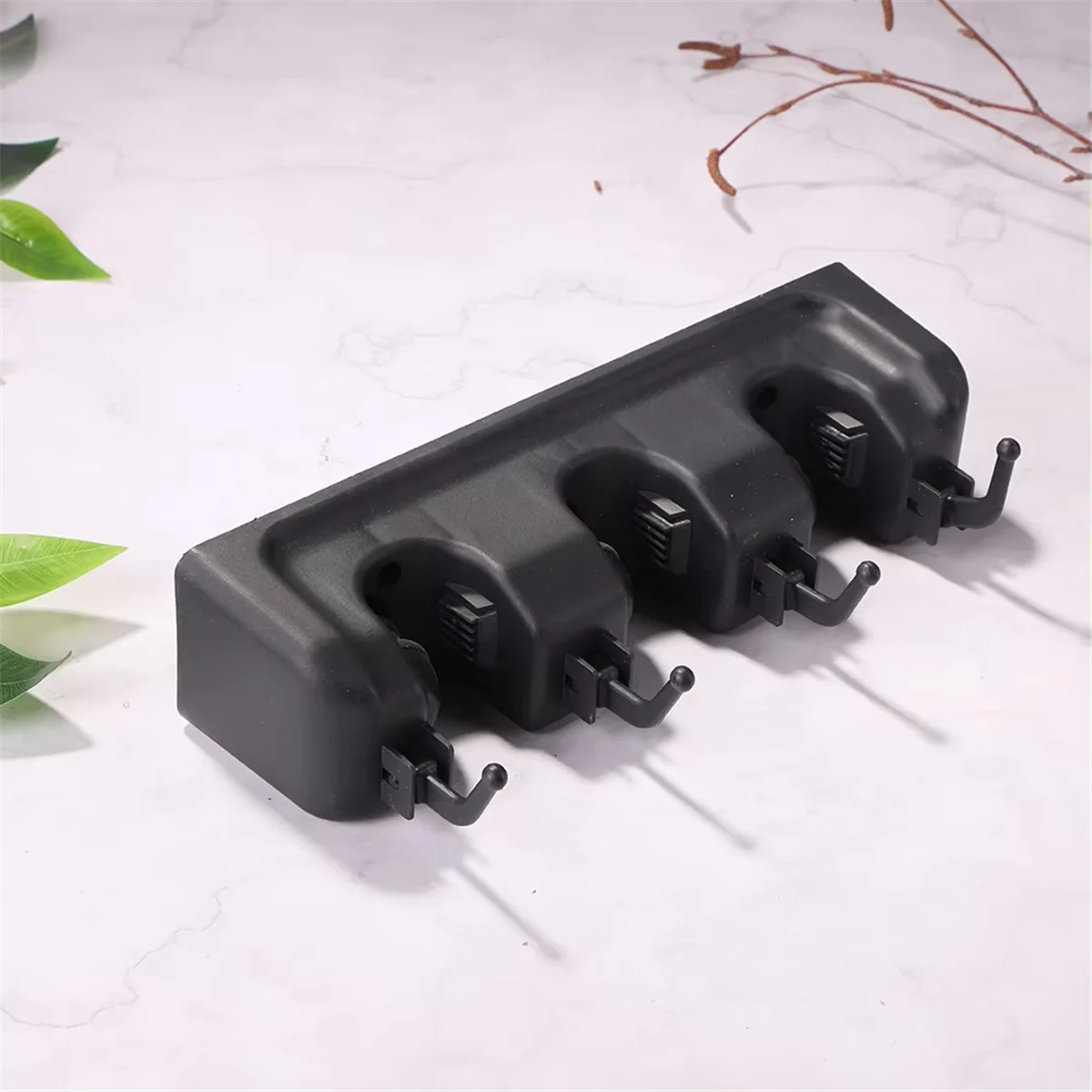 EULM ممسحة وحامل المكنسة جدار جبل مع فتحات وخطاف مكنسة شماعات تخزين رف المرافق للمنزل المطبخ حديقة الغسيل