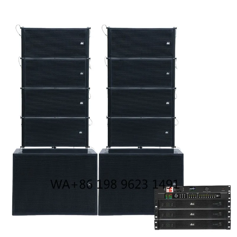 Dual 12 Inch Line Array Full Set 18 Inch Subwoofer Amplifier DJ Audio System For Church Stage Live Event