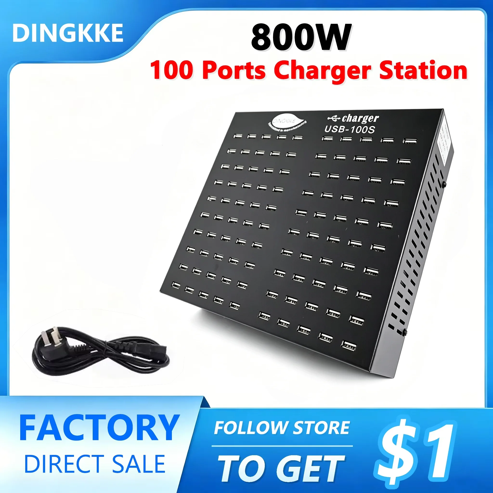 800W Universal Multi USB Phone Charger Station 100 Ports Fast Charging Carregador for Android iPhone 11- Tablet 충전기