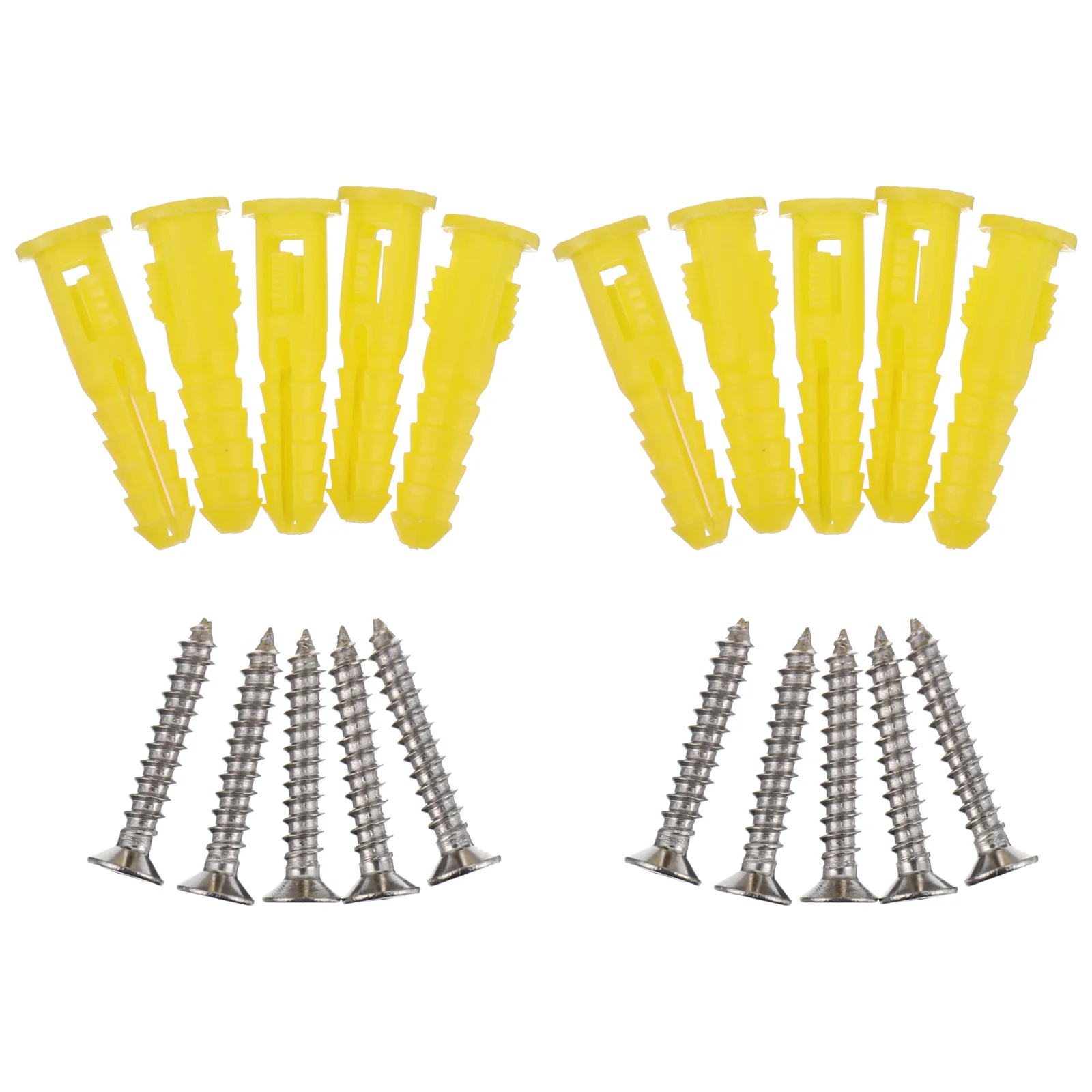 100 قطعة مجموعة مسامير مرساة الجدار الأصفر الفولاذ المقاوم للصدأ البلاستيك مضلع دريوال المراسي الحفر الذاتي للجدران المجوفة الصدأ