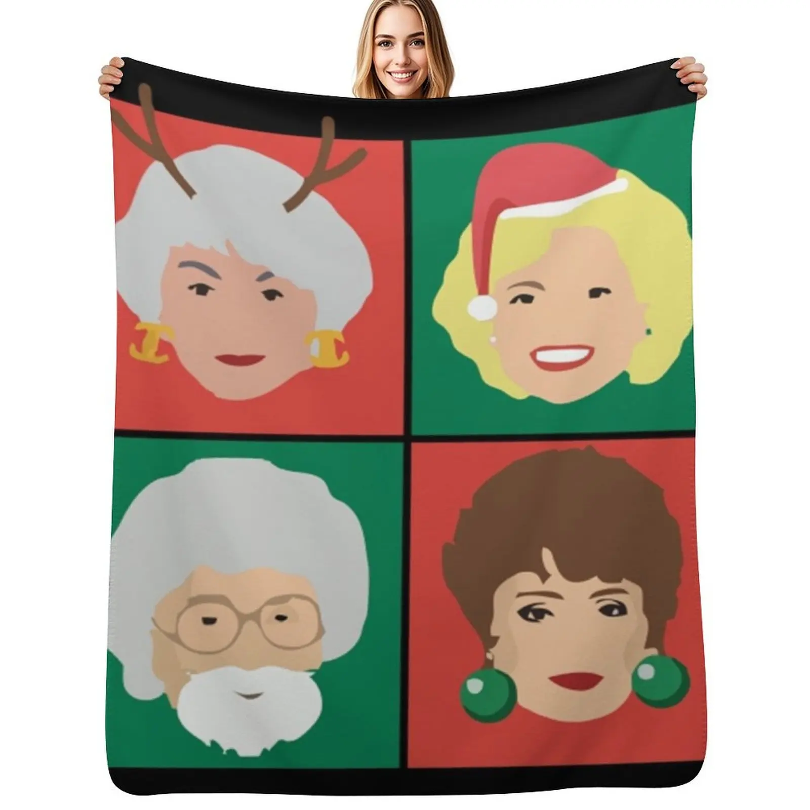 

Golden girls christmas Throw Blanket Warm Accent Blanket for Living Room Decoration