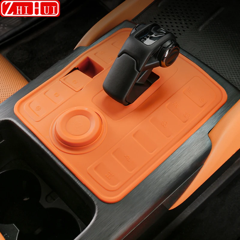 

For Haval H9 II 2024 2025 2nd Gen Car Central Control Gear Shift Silicone Pad Gear Panel Dust Protective Cover Auto Accessories