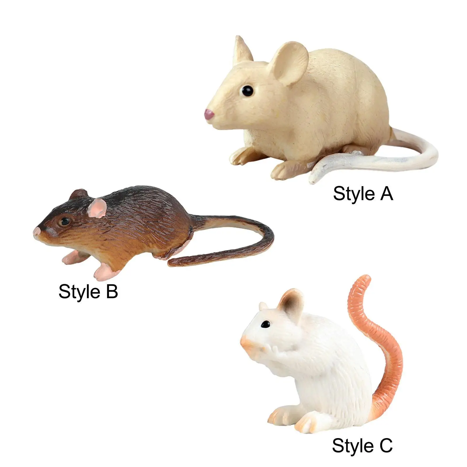 Ratones juguete modelo rata juguete figuras accesorios juguete animales figuras simulación para