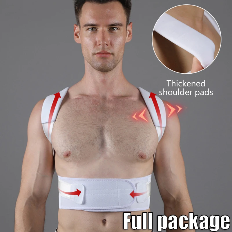 Fully Adjustable Breathable Fixation Strap Straightener Upper Spine Support Men Women BackBack Brace Posture Corrector