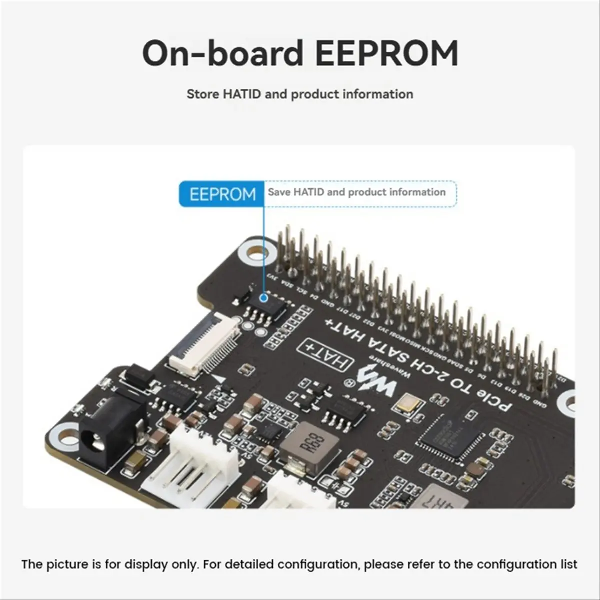 Welcome Deal- for Raspberry Pi5 PCIe to SATA Expansion Board EEPROM HAT+ High Speed Data Transfer Multi-Device Compatibility