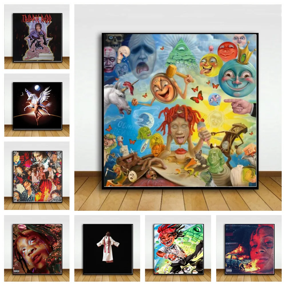 Canvas Painting Trippies LIFE'S A TRIP Redds Art Music Album Singer Star Poster Prints Wall Picture Art Living Home Room Decor