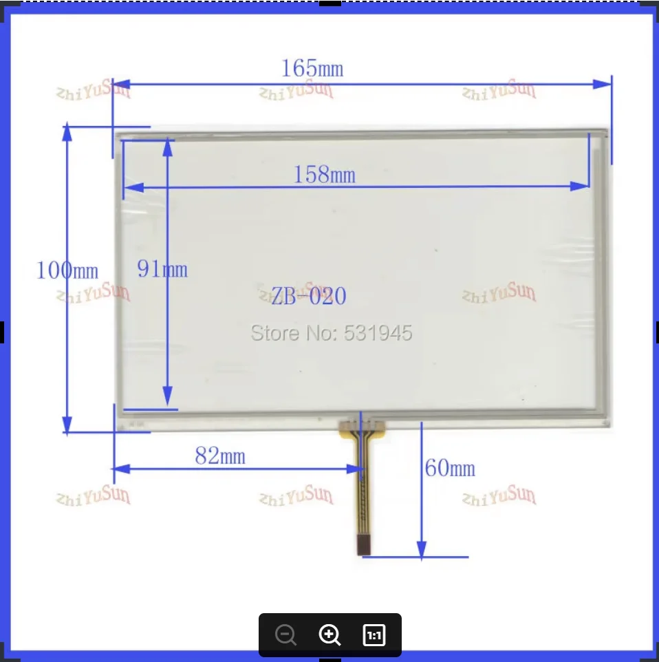 

ZhiYuSun compatible HLD-TP-0883 7inch 165mm*100mm Touch Screen panel touchpad four change eight line compatible
