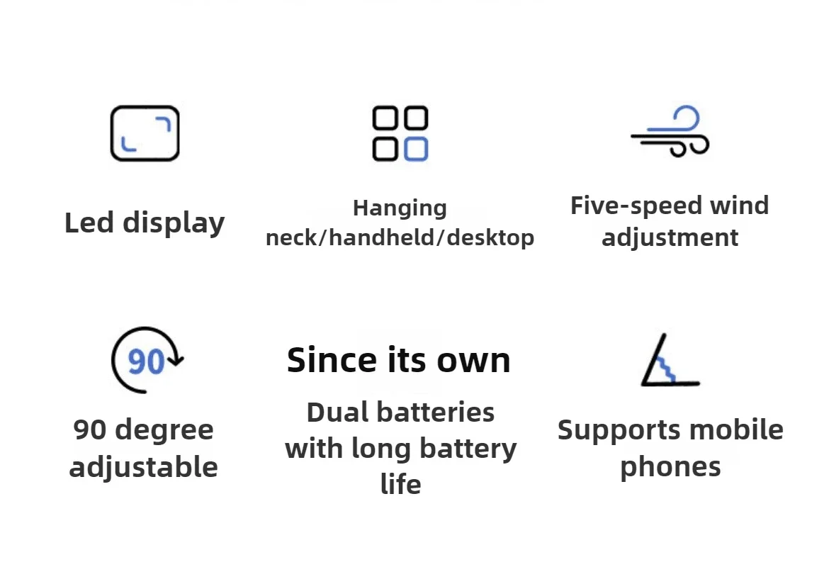 Ручной цифровой дисплей, небольшой вентилятор, 12000 мАч, бесшумный офисный стол, USB-электрический вентилятор, портативный портативный зарядный вентилятор, складной, 5 передач