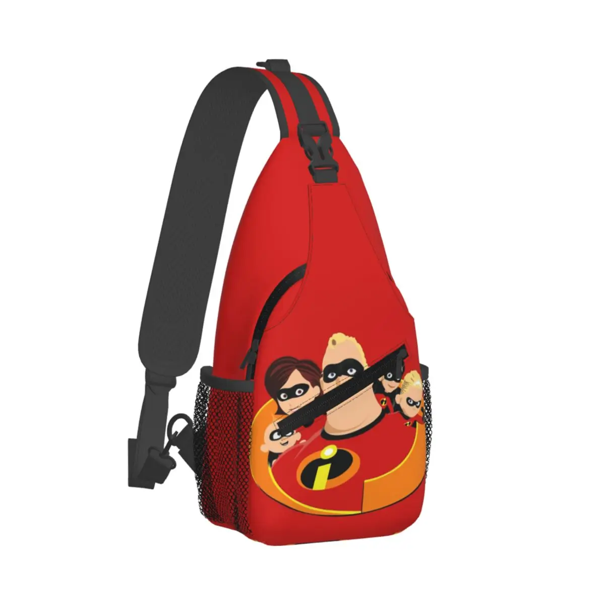 Custom The Incredibles Sling Crossbody Backpack Water Resistant Traveling Elastigirl Bob Parr Daypack Printing Shoulder Backpack