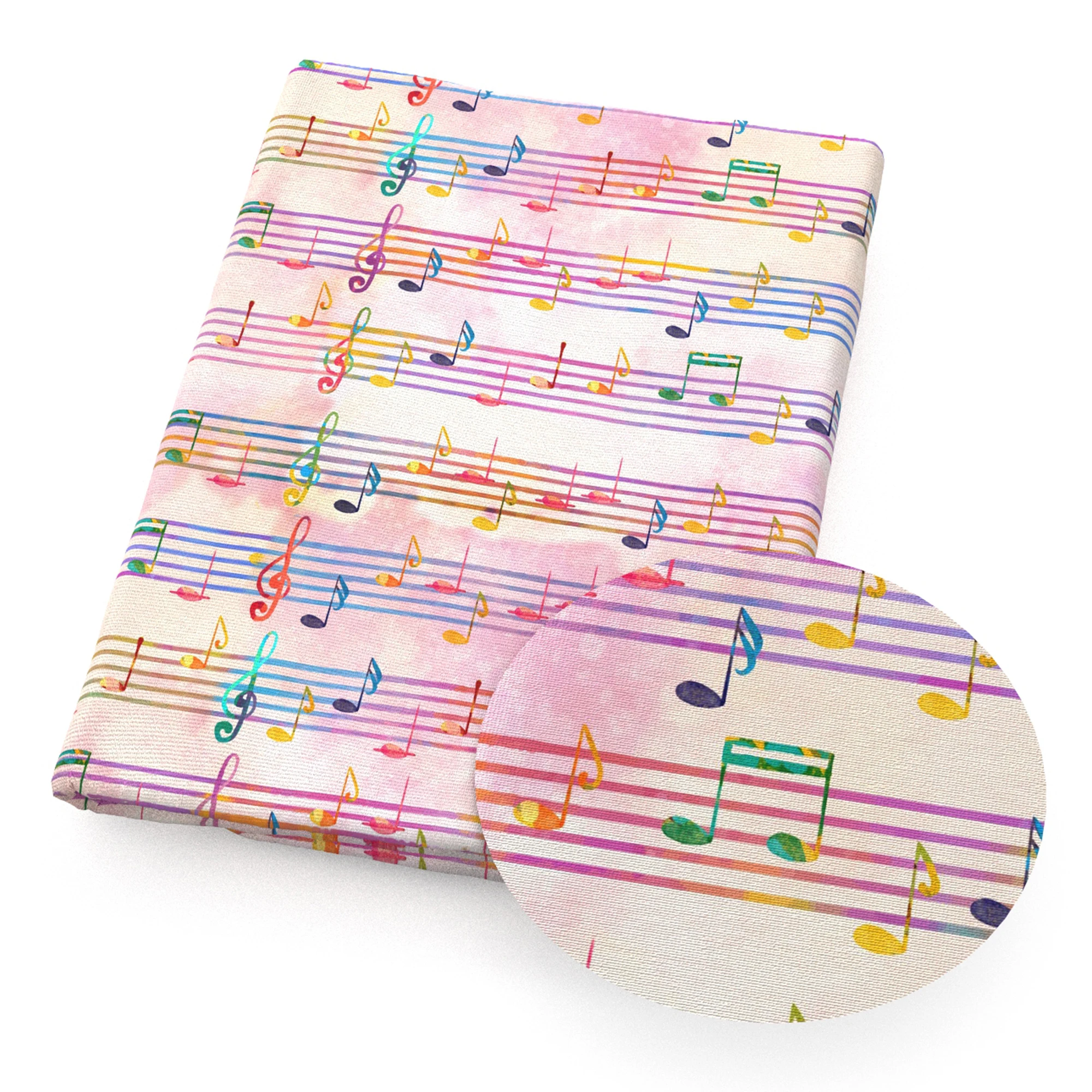 50*140cm Music Notes Printed Polyester Pure Cotton Fabric Material Patchwork Sewing Quilting Fabric Quilt Needlework,1Yc7436