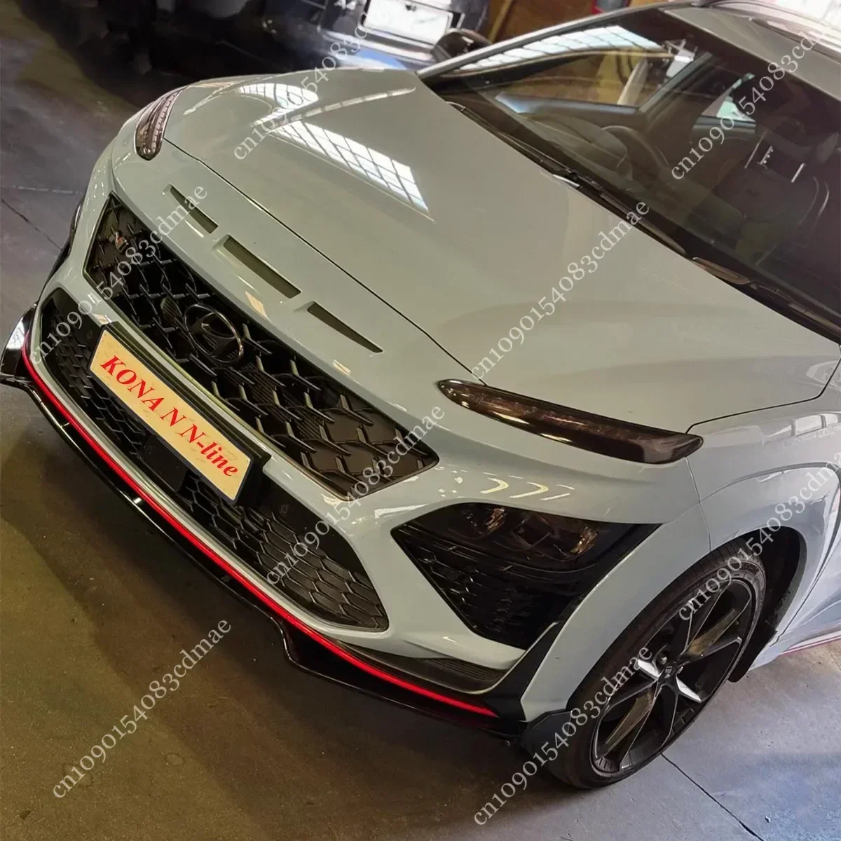 3pcs Front Bumper Lip Lower Splitter for Hyundai Kona MK2 N N-Line 2021 2022 2023 Gloss Black Spoiler Body Kit Tuning Mods