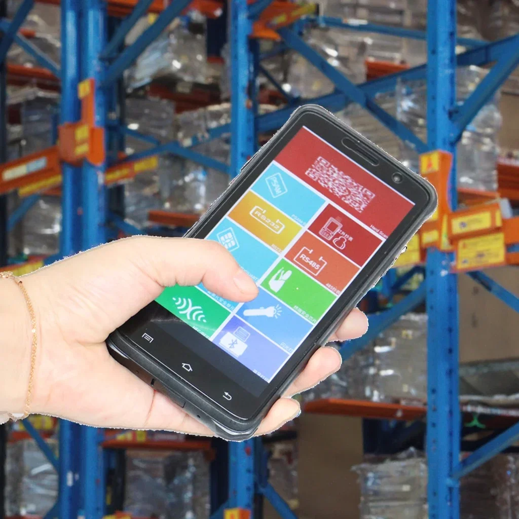 Industrial Android handheld data collection end point with 1D and 2D barcode scanner inventory