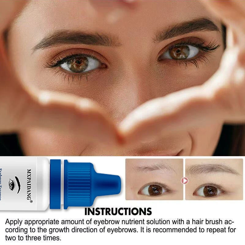 Suero para el crecimiento de cejas, producto anticaída para el crecimiento del cabello de pestañas, previene la calvicie, alargamiento más grueso, maquillaje de cejas