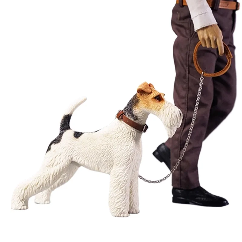 Foxhound model, simulated dog ornament creative animal healing figure can be matched with soldiers