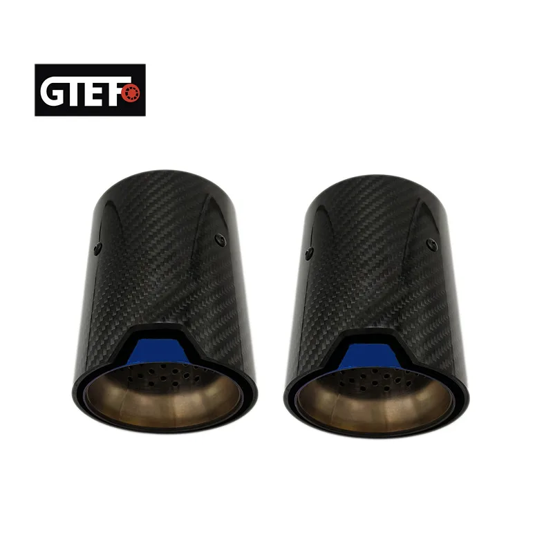 GTEFO 2pcs for BMW F30 M335i M340i F32 F33 F36 M435i M440i M Performance Carbon Fiber Muffler Tailpipes Car Exhaust Pipes