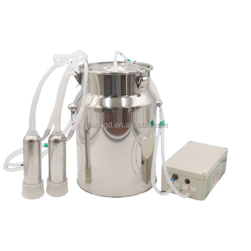 Portable Electric Milking Machine, Cow and Goat Milk Extractor, High Efficiency Dairy Equipment, Automatic Pulsation System
