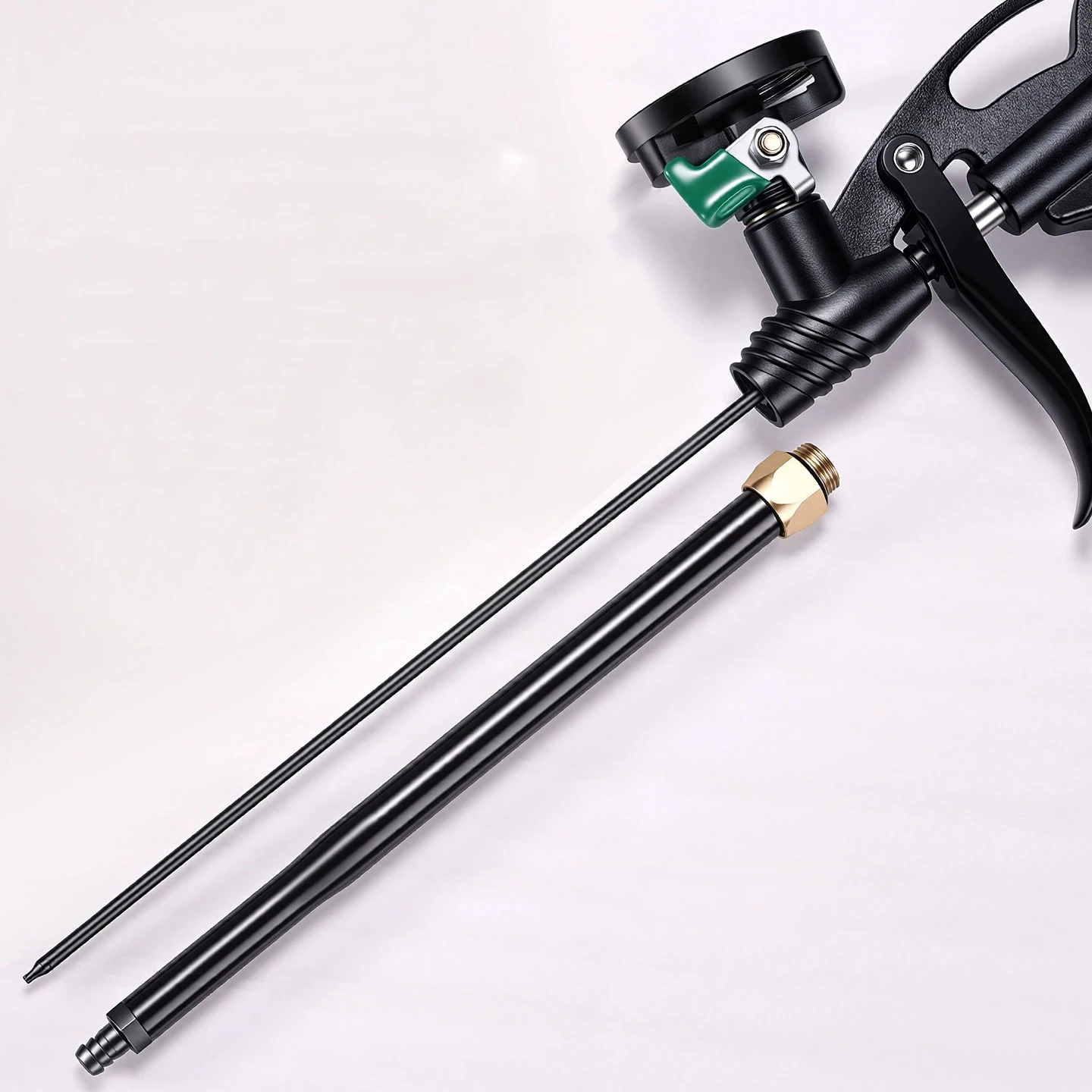 Teflon non-cleaning foam gun, multi-functional non-clogging extended tube, labor-saving and non-stick foam gun