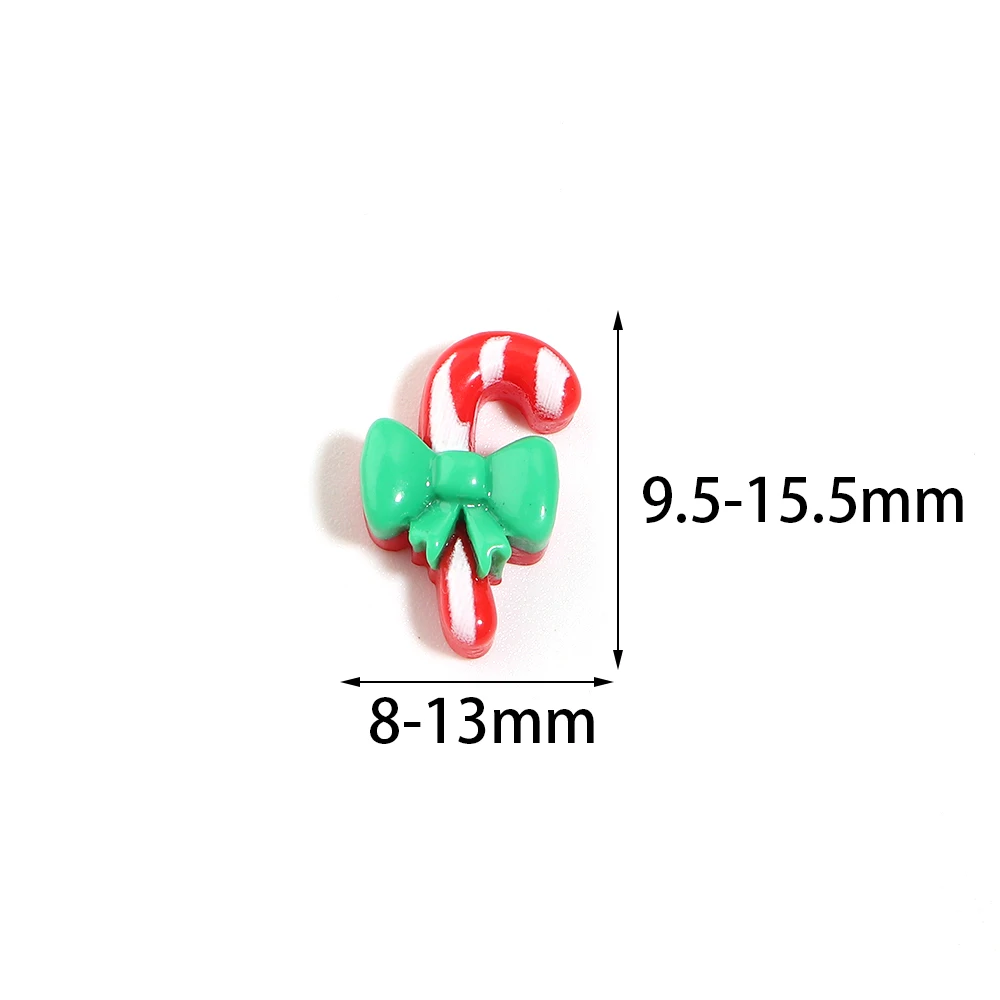 20/40 Stück Harz-Weihnachtsdekorationen: Santa, Schneemann, Schneeflocke, Stechpalme, Weihnachtsbaum, gemischte Flatback-Cabochons für DIY Neujahrs- und Weihnachtsgeschenke und Dekorationen – Detail 1