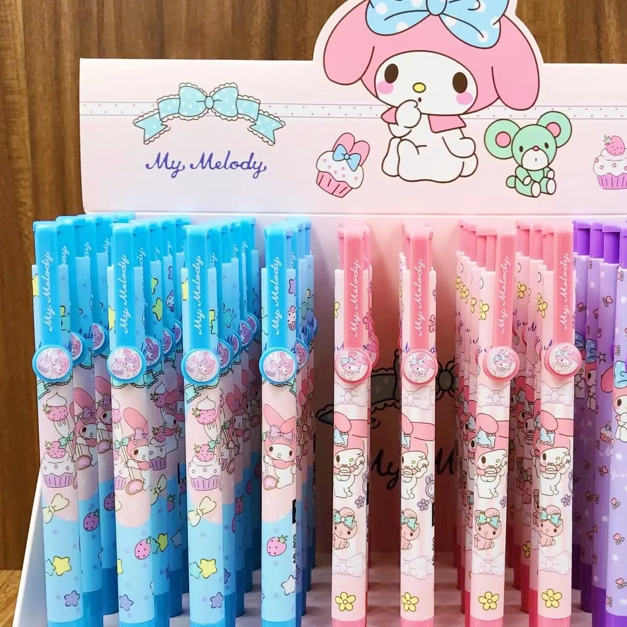 Sanrio My Melody Cartoon penna a sfera Hello Kitty Press penna a sfera blu Cross-School Office Gift