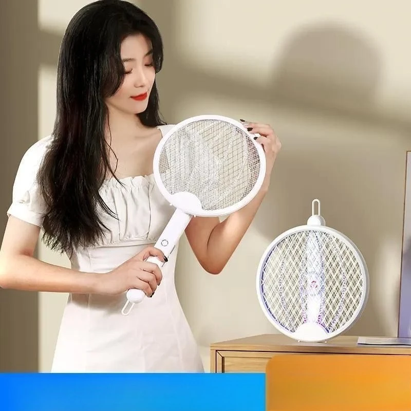 folding electric mosquito swatter Powerful handheld fly swatter, household mosquito-attracting usb mosquito killer lamp