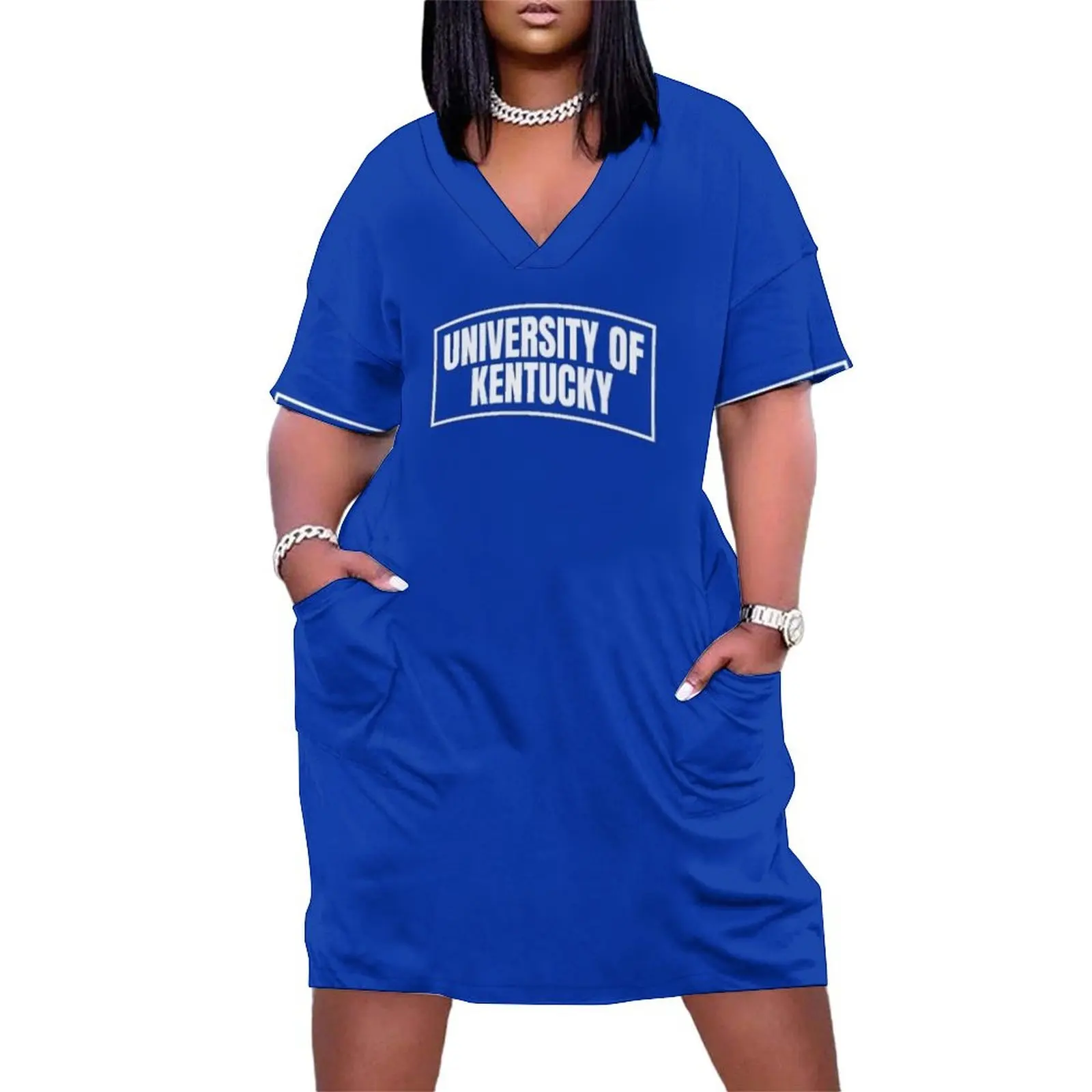 

University of Kentucky Loose Pocket Dress summer dress for women 2025 long sleeve dress