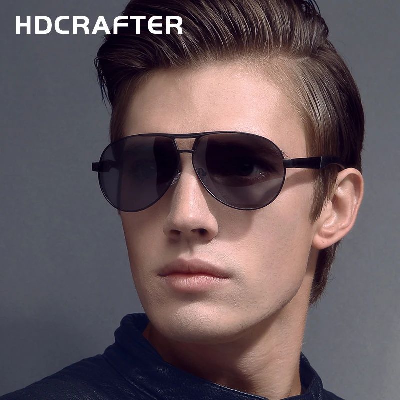 HDCRAFTER Men Polarized Sunglasses Brand Designer Luxury Brand Vintage Sun Glasses oculos de sol feminino masculino Mens Glasses
