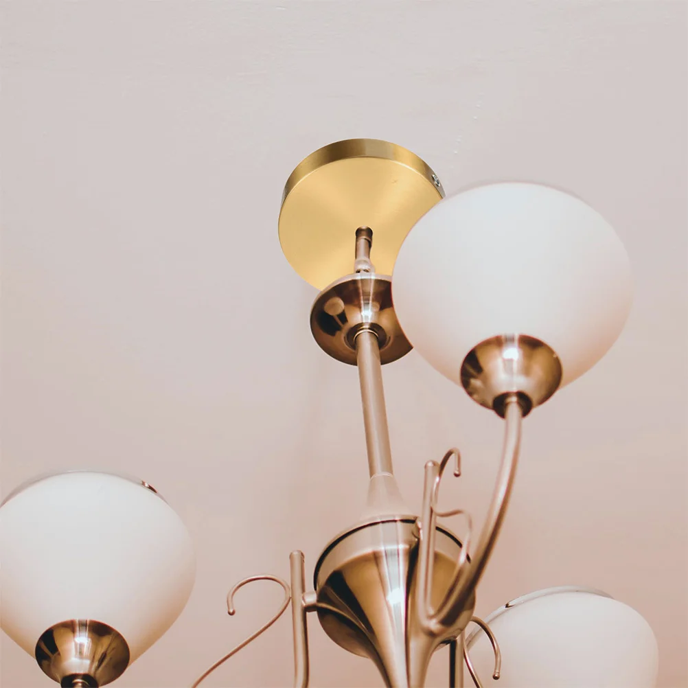 

2pcs Ceiling Canopy Brass Modern Chandelier Plate Pendant Light Lamp Holder Wall Lamp Mount Metal Ceiling Cover Diy Durable