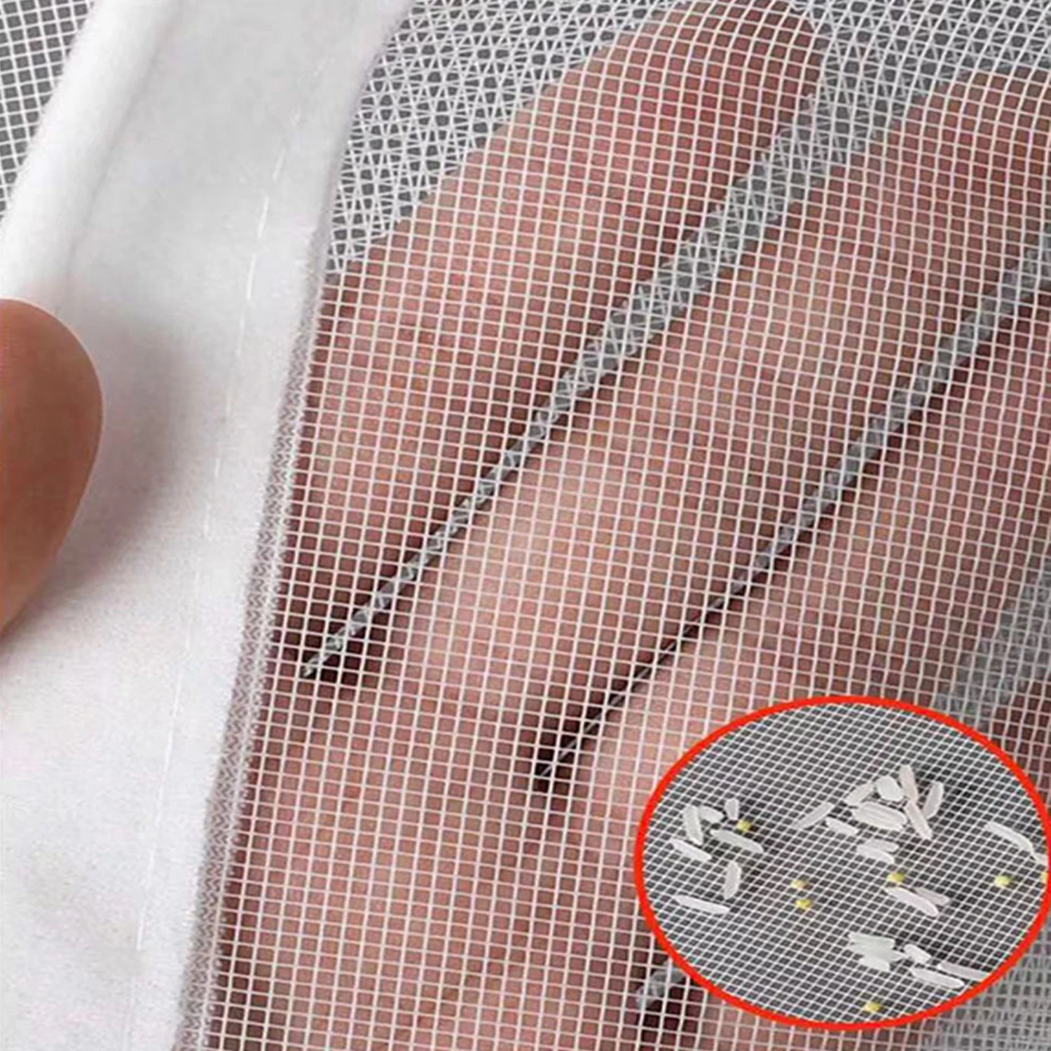 Window Mosquito Net No Drilling Required, Breathable Insect Proof Mesh Fabric, Mosquito Proof Screen Window for Home Use