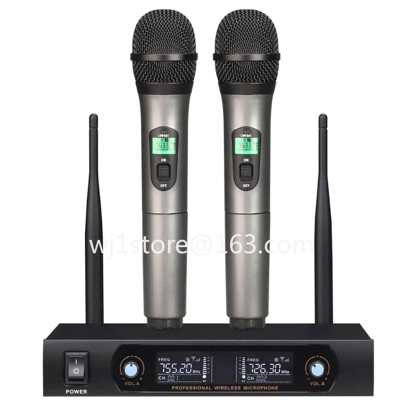 Wireless microphone, microphone, household KTV one-to-two singing k-song live broadcast, professional stage performance handheld