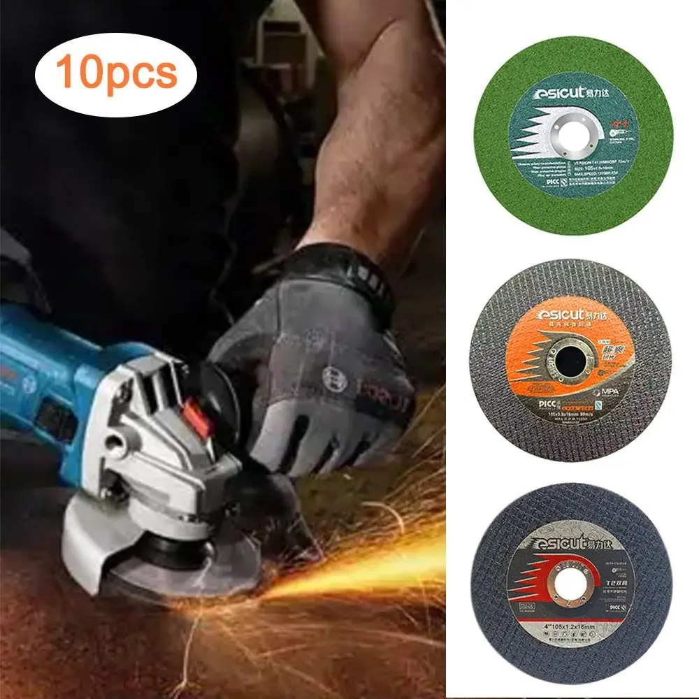 10pcs Stainless Steel Tile Cutting Discs Ultra Fine Double Mesh Angle Grinder Discs Wear-resistance Resin Metal Cutting Disc