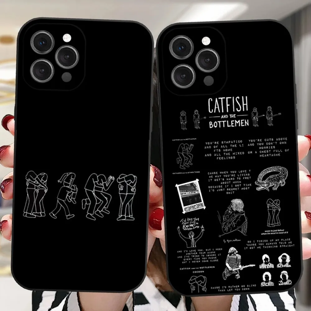 

Band Catfish and Bottlemen Phone Case For iPhone 16,15,14,13,12,11 Plus,Pro,Max,XR,XS,X,7,8 Plus,SE,Mini Silicone Soft