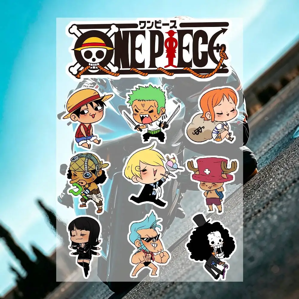 Anime One Piece Q Version Waterproof Vinyl Stickers For Car Motorcycle Bike Skateboard Laptop Bottle Phone